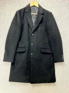 GU ブラック チェスターコート メンズ Mサイズ