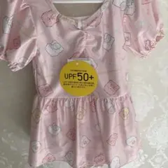 新品未使用タグ付き♡ねこちゃん♡ピンク♡ワンピースタイプ水着120センチピンク
