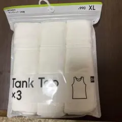 GU ホワイト タンクトップ 3枚セット XL