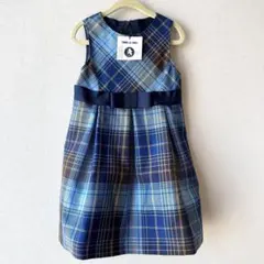 【新品　未使用】110 コムサエンジェル　ワンピース　チェック　リボン