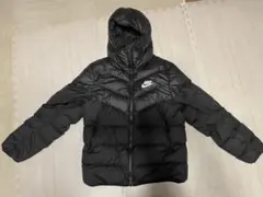 NIKE フード付き ブラック ダウンジャケット Lサイズ