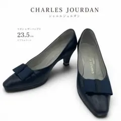 CHARLES JOURDAN Vibramソール レザーパンプス 23.5のサムネイル