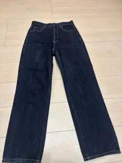ストレートデニム ダークブルー ハイウエスト
