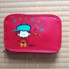 お値下げしました❗水森亜土　折り畳みエコバッグ　二つ折り　赤　アドちゃん