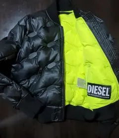 DIESEL ディーゼル ブラック ボンバーダウンジャケット