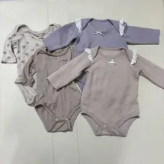 西松屋★しまむら★長袖★肌着★厚手★薄手★ロンパース★４枚セット★ピンク★女の子