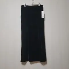 【新品】GU ブラック ベロアナローマキシスカートZ+E Mサイズ