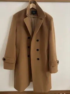キャメル ダブルブレスト チェスターコート 3XL