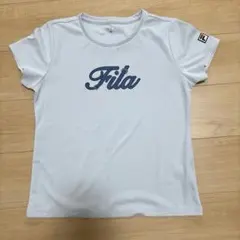美品‼️フィラ　半袖　トップス　テニスウェア　グレー　グレー　ロゴ　ブルー