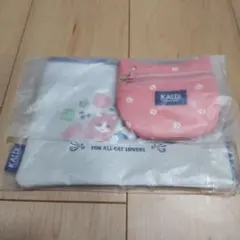 KALDI 猫柄 フラットポーチ 2点セットのサムネイル
