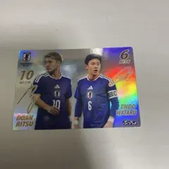 サッカー日本代表 鎌田大地選手 上田綺世選手ぷっちょスーパーレア