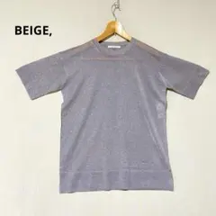 BEIGE, ベイジ　シアーラメトップス　薄手　リブニット　グレー　サイズ4のサムネイル
