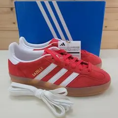 アディダス ガゼル インドア ベタースカーレット レッド 23cm