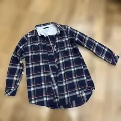 フランネルチェックシャツ ネイビー