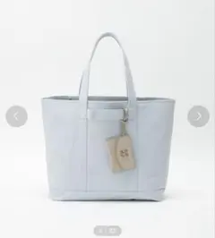 russet 【A4サイズ収納可能】ビッグキャンバストートバッグ　ライトブルー♪