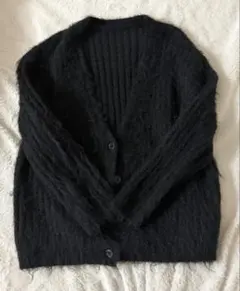 モヘアニット　シャギーニット　カーディガン　miette