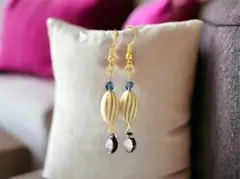 【セール品】　ピアス （イヤリング）　ブルー　ホワイト　lot #40-1