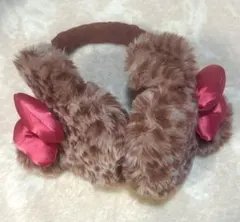 ヒョウ柄 耳当て ミニー