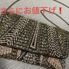 さらにお値下げ❗️美品❗️ビーズバッグパーティーバッグクラッチハンドバッグ