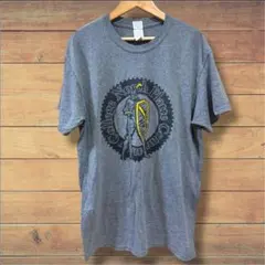 ギルダン カレッジTシャツ 騎士 ナイツ グレー Y2K テック 古着