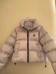 adidas 薄紫 ダウンジャケット タグ付き