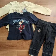 ニットプランナー 長袖Tシャツ2枚セットパンツ