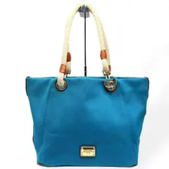 良品　MICHAEL KORS マイケルコース キャンバストートバッグ　ブルー