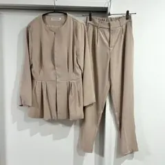 1回着用☆ペプラムセットアップパンツスーツM