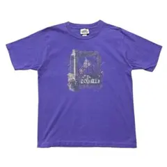 USA 古着 90S カナダ製 Tシャツ 「静かな窓辺の星条旗」 レディースM