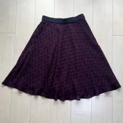 Leilian レリアン 総柄 フレア スカート