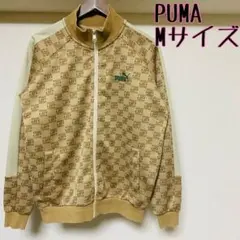 PUMA プーマ　ジャージ　モノグラム　総柄　トラックジャケット　上着　Mサイズ