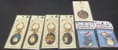 ジブリ メタルキーリング&メタルブローチ&ステンドグラス風ストラップセット