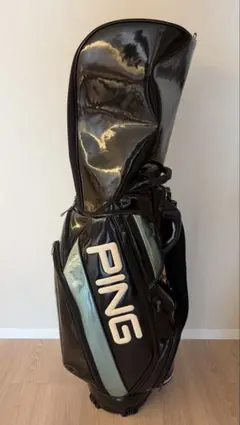 PING キャディバッグ ゴルフバッグ エナメル調 ブラックのサムネイル
