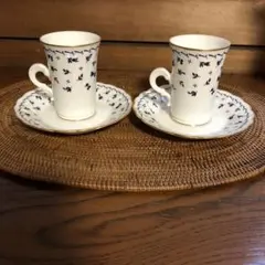 ノリタケStudiocollectionボーンチャイナペアカップandソーサー
