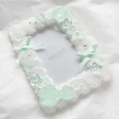 ホイップデコトレカケースB8【クリアホワイト×ミントグリーン】