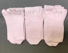 3足セット     シルク混五本指ソックス