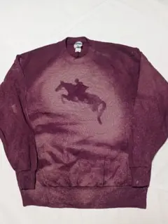 JERZEES メキシコ製 ブリーチ加工 スウェット 馬 US古着