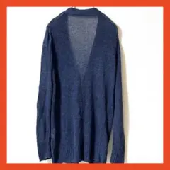 UNIQLO ユニクロ リネン ブレンドロング Vネック カーディガン M 古着