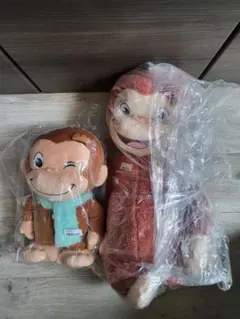 おさるのジョージ ぬいぐるみセット　特大、特特大サイズ　新品　エコメルカリ限定