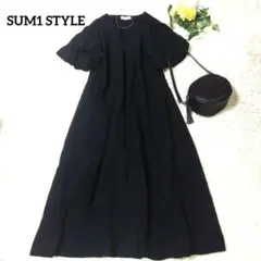 イアパピヨネ　SUM1 STYLE(スミスタイル)　ボリューム袖ワンピース　黒