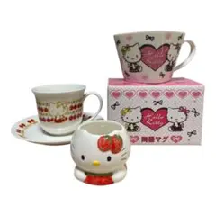 【新品】ハローキティ　陶器　３点セット　マグカップ　未使用品　レア