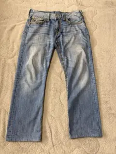 TRUE RELIGION ストレートデニム ライトブルー - メルカリ