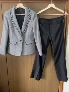 【美品】SUCRE シュクル　テーラードジャケットパンツスーツ　千鳥格子柄　M