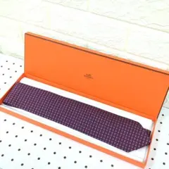 HERMES　エルメス　シルク100%　ネクタイ　フランス製　H