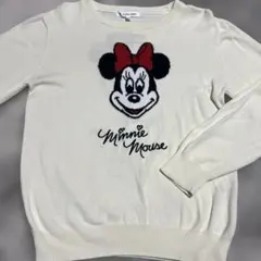 GLOBAL WORK ミニーマウス刺繍クリーム色セーター 140