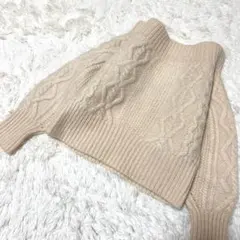 【美品】FRAY I.D　オフショルダー　ケーブル編みニットセーター