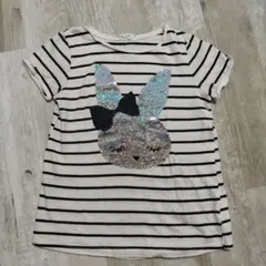 H&М　スパンコール　うさぎ　EUR134/140