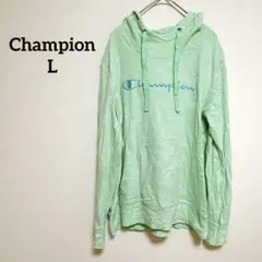 Champion 【L】フード付きパーカー ミントグリーン 薄手