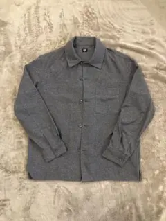 UNIQLO ブラッシュドジャージーシャツ Mサイズ　グレー　ユニクロ
