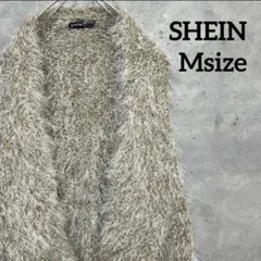 【SHEIN】シーイン シャギー カーディガン レディースMsize ベージュ